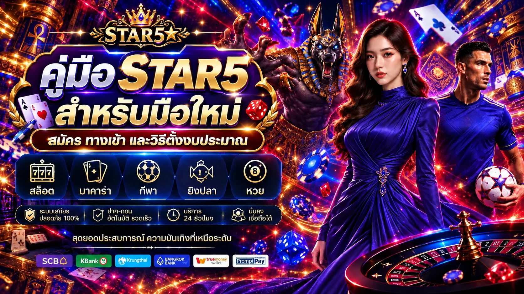 STAR5 คู่มือมือใหม่ | สมัคร ทางเข้า และตั้งงบ