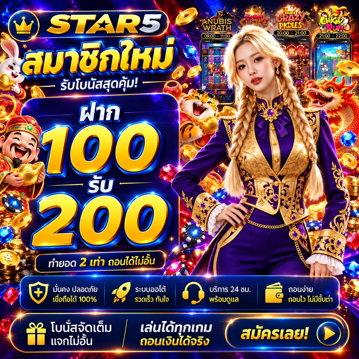 ทดลองเล่นสล็อต PG Soft บน STAR5